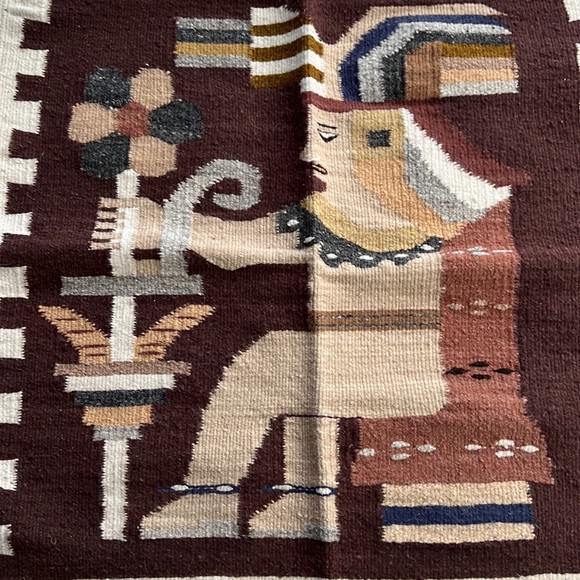 Pair of VINTAGE Mexican Wool Rugs. - Picture 3 of 8
